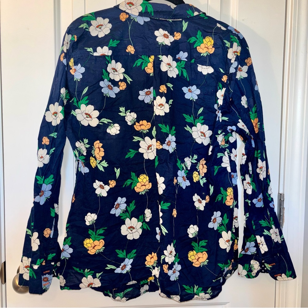 Floral Navy Women's Top - Picture 3 of 4